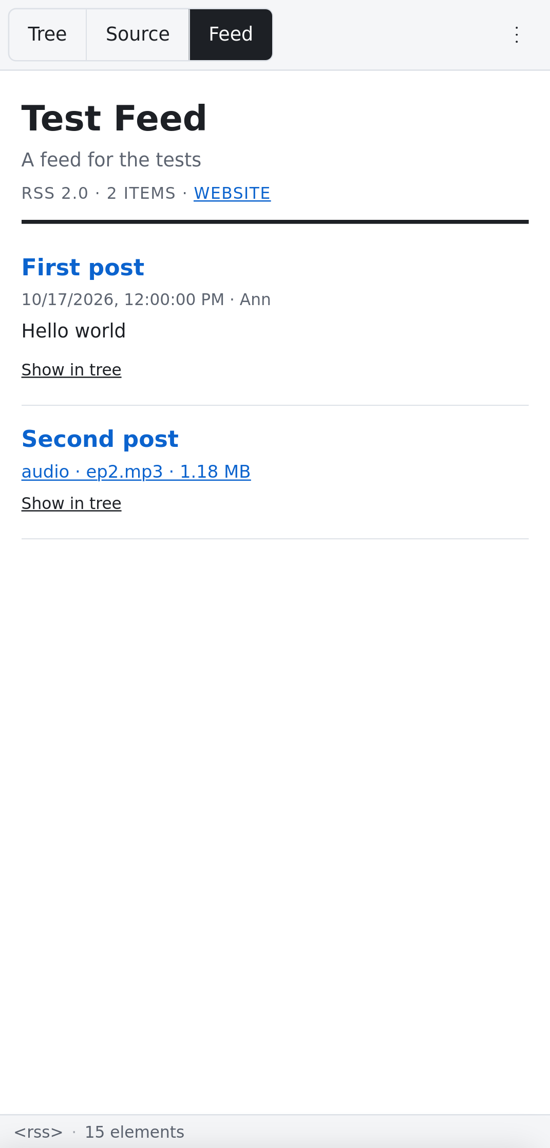 Feed: reader view for RSS and Atom